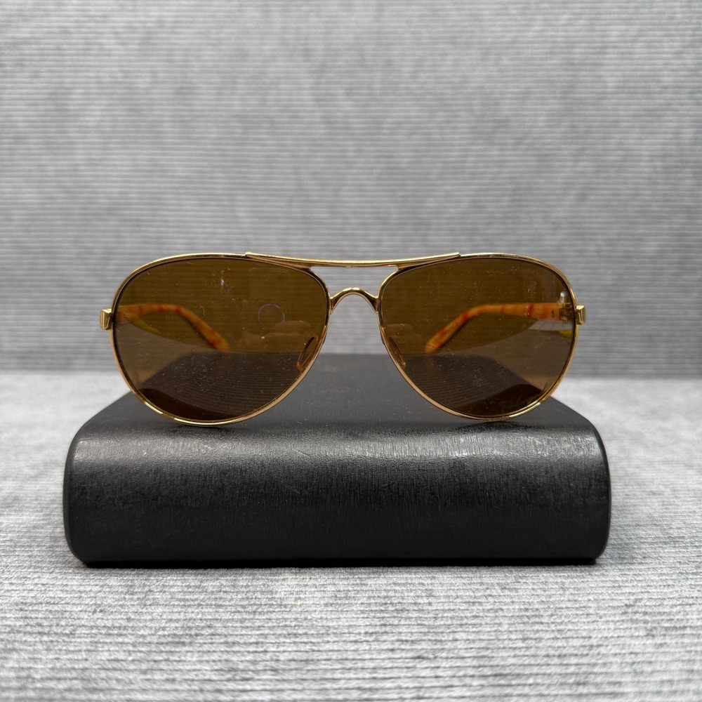 Oakley Feedback Y2K Sunglasses Gold Frame Brown Lens OO4079-08 Aviator Pink Stem